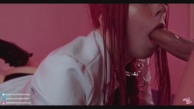 Минет, Бритые письки, Молодые, Раком, Косички, MollyRedWolf, Яркие волосы, Встала раком, Маленькие дойки, Упругая задница, Большой член во рту, Классный минет, Молодая соска, В лифчике, Глубокий заглот, Кончил на лобок, Грубый трах в одежде, Женские стоны,