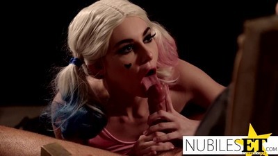 Harley Quinn, В одежде, Косплей, Волосатые, Худые, Блондинки,